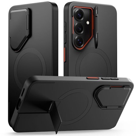 Tech-Protect Telefontaske Til Galaxy S26 Magsafe Kevlar Aura - Sort/Orange