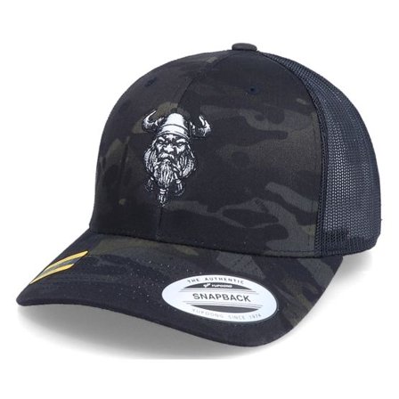 Vikings - Svart trucker Keps - Bearded Viking Multicam Black Camo Trucker @ Hatstore