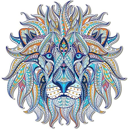 Løve Design Stryge-på Patches til Tøj - Blå