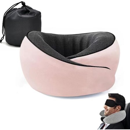 Reise nakkepute, nakkepute i minneskum, 360 graders komfort og pusteevne, flyreise nakkepute, sammenleggbar U-formet pute