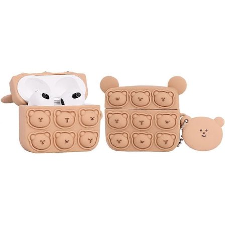 Passar Airpods 3:e generationen 2021, Silikon Tecknad Sött Fodral Skyddande Stöttåligt Skal för Airpods 3 Pudding{hh]