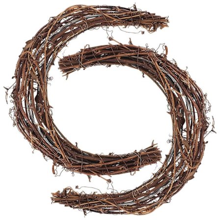 2 kpl Kuun muotoinen DIY rottinkikranssi Käsintehty DIY rottinkirenkaat Viiniköynnöskranssi DIY askarteluun