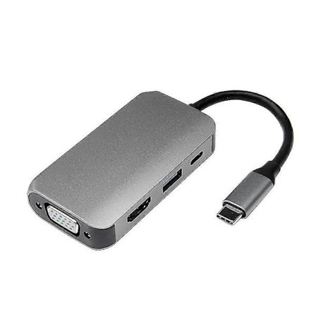 Mini 4-i-1 DisplayPort Hub TV-adapter Kabel Expansionsdocka Digital Trådomvandlare Reservdelar_jar