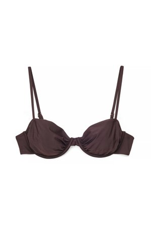 NA-KD - Bikini-BH med knyting i ryggen - Bikinier - Brun - EU 80D