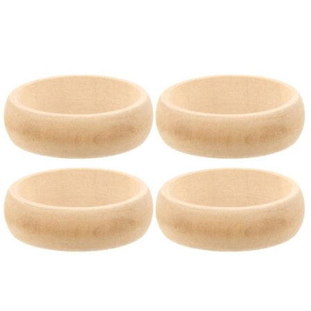 4 kpl keskeneräinen puinen rengas