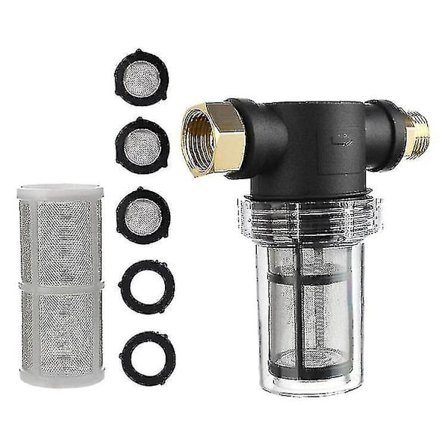 -Puutarhan letkun sedimenttisäiliö, painepesurin letkun sedimenttisäiliö, puutarhan letkun sedimenttisäiliö 2 x 100 mesh-siivilällä, suodattimen 