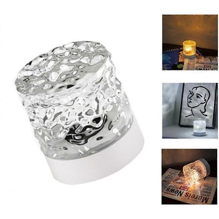 Veden aaltoilu pöytälamppu dynaaminen projektio tunnelma yövalo makuuhuoneen sängynpääty Aurora liekki valo ja varjo pöytälamppu lahja lamppu 