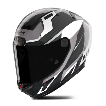 Umpikypärä Nolan X-804 RS Lesmo Valkoinen/Musta/Harmaa Kiiltävä M