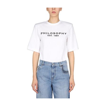 Philosophy di Lorenzo Serafini Logo Print T-Shirt Hvid, Dame T-shirts