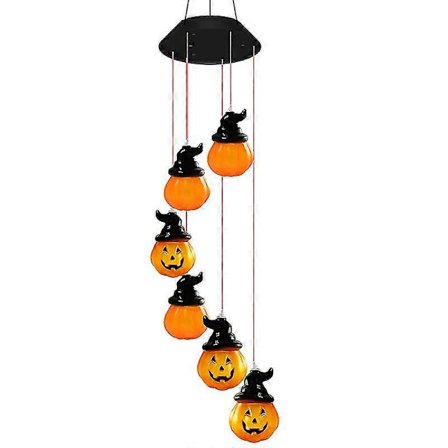 Halloween Dekor Solar Lampa Utomhus Halloween Dekor Pumpalampa Led Trädgårdsprydnader Lampa Träd Hängande Lampa
