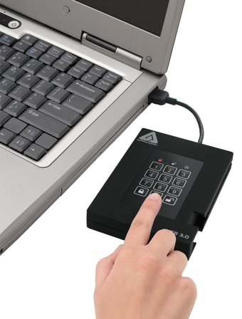 APRICORN Aegis Padlock Fortress - harddisk - 1 TB - USB 3.0