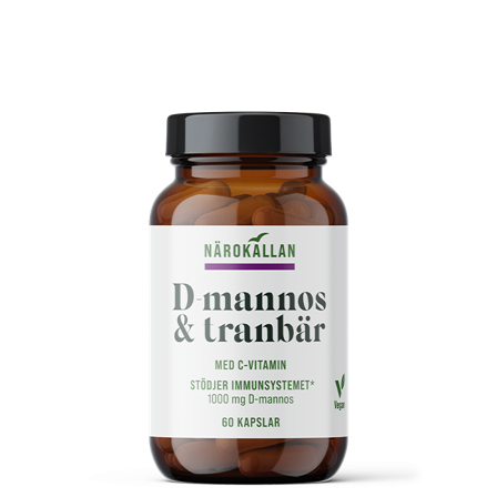 Närokällan D-Mannos + Tranbär 60 kapslar