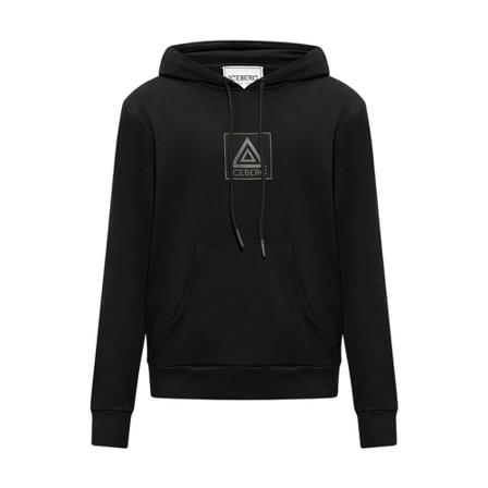 Iceberg Hoodie with logo print Sort, Herre, Størrelse: XL