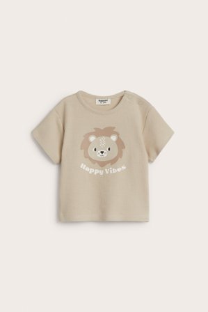 Kappahl | T-shirt o strukturze wafla | Beżowy