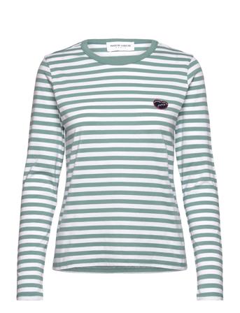 Poitou Ml Patch Coeur/Gots Langermet Skjorte Grønn Maison Labiche Paris*Betinget Tilbud