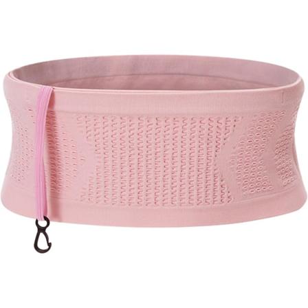 Slank Løpebelte med 4 Sikre Store Lommer, Fuktighetstransporterende Treningshoftebelte, Midjepakke for Løpere, Trening, Øvelser Pink XL