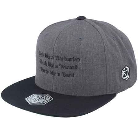 Critiql Hit - Grigio snapback Cappellino - Dungeon Lessons Classic Charcoal/Black Snapback @ Hatstore