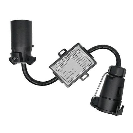 Trailerlygte-stik USA til EU 7-vejs stikadapter køretøjslinker trailerstik trækstang