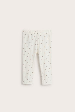 Kappahl | Leggings med hjärtan | Beige