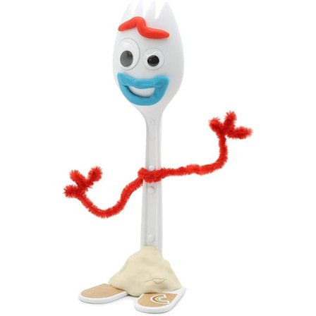 Disney Toy Story 4 Lav din egen Forky med scene | Sæt med 3 dejkar, gaffelmodel og tilbehør | Lav din egen filmfigur Forky Sæt til børn | Alt i én 