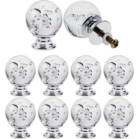 10 kidettävä pallokaapin ovikahva (valkoinen 30mm), valkoinen