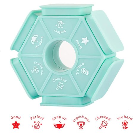 Lærer Stempel Sett Skoleutstyr Motiverende Oppmuntrende for Skole Hjemmearbeid Barnehage Belønning 6 Stempler i En