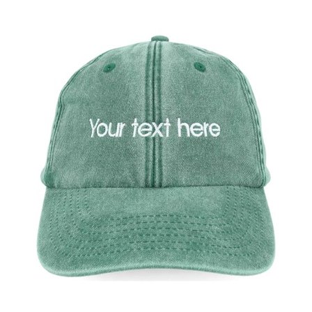 Beechfield - Grön unconstructed Keps - Washed Bottle Green Dad Cap With Embroidery @ Hatstore