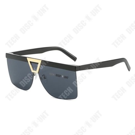 Sunglasses - TD - Half-frame - UV400 Protection - Black color - Gray lenses