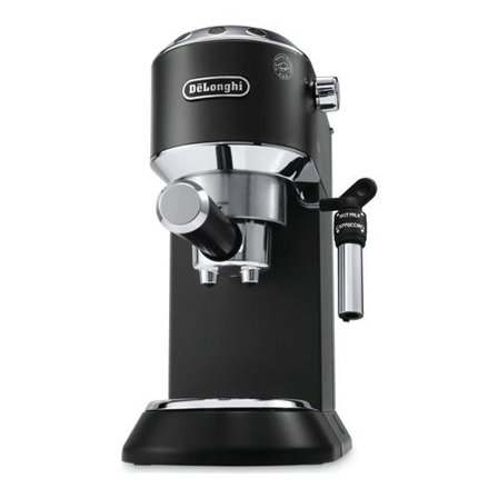 DeLonghi Dedica Style EC685.BK Manuell espressomaskin (sort) Brygg espresso med barista-teknikk og perfeksjoner kaffen din med skummet melk