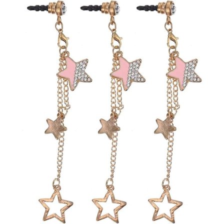 3-pak 3,5 mm støvbeskyttelse til mobiltelefon