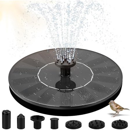 Lågpris Kampanj! Fontän - Solfontän / Vattenfunktion Fontän Solcell - 13 cm Svart Svart Svart Svart