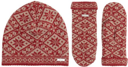 Sätila Of Sweden - Sätila Paket Grace Hat + Mitten Dark Red - Paketerbjudande