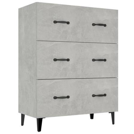 vidaXL Skänk betonggrå 69,5x34x90 cm konstruerat trä Grå