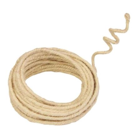 Beige armé jutesnöre 0,2 cm x 3 m