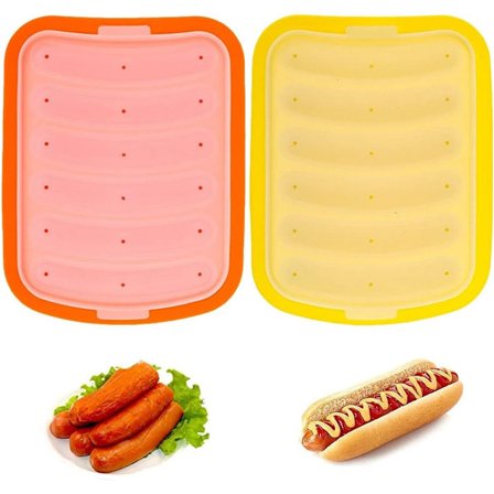 2 kpl - Hot dog -muotti - Silikoninen hot dog -muotti - Makkaramuotti - Tee-se-itse makkaramuotti - Leivontamuotit