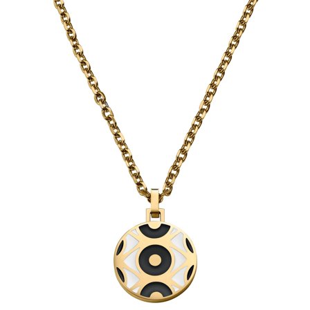 Evil Eye | Gold-tone Circle Necklace for Men - Steel necklaces