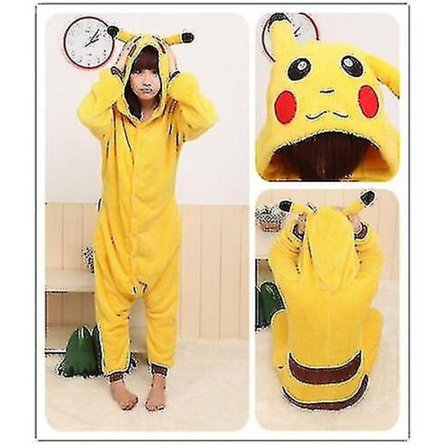 Halloween Unisex Onesie Kigurumi Karnevalskostyme Hettegensere Pyjamas Soveklær-9-1 - Perfet Pikachu 0
