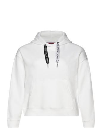 Tjw Bxy Logo Drawcord Hoodie Ext White Tommy Jeans