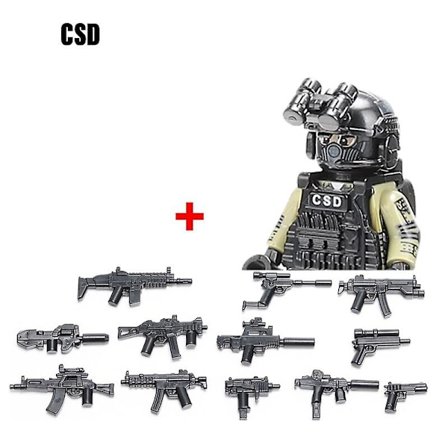 Militära byggklossar Soldatfigurer Gåvor Leksaker Vapen Gevär Special Force SWAT Arméväst Hjälm Explosionssäkra kläder MOC Fingerfärdighetsspel