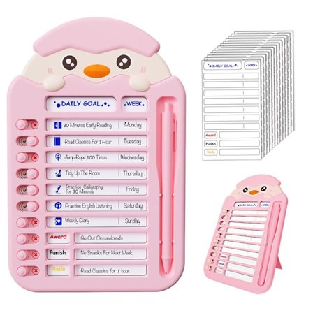 Tjekliste Dagsplanlægger Ugeplan for selvdisciplin hulkort