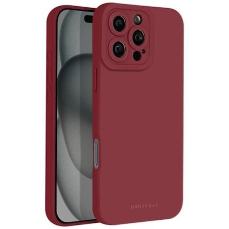 iPhone 16 Pro Cover Mat Silikone Blødt Kamerabeskyttelse Bourgogne