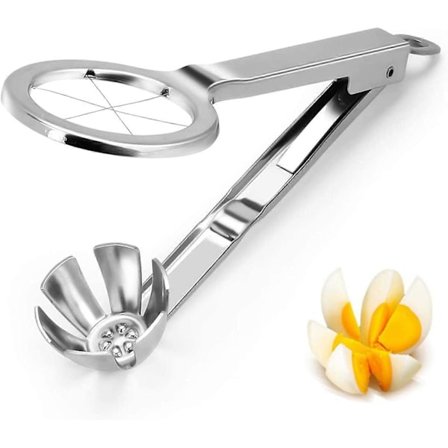Äggdelare, Äggskärare i rostfritt stål, Hållbar multifunktionell äggskärare, Effektiv skärning, Köksredskap