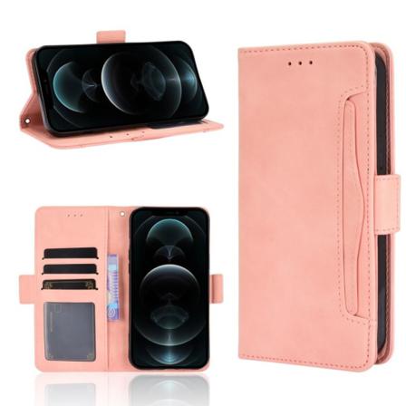 Iphone 13 Pro Max Plånboksfodral 6-fack - Rosa Rosa