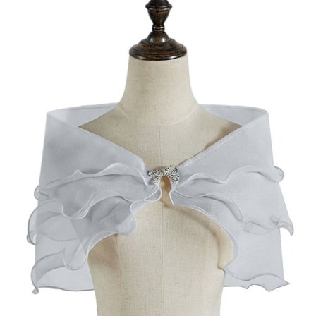 Spets Sjal Bröllop Cape GRÅ