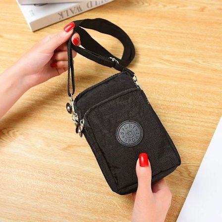 Sports Wallet Phone Bag for Women Bolso Men Wallet Shoulder Casual Bag Belt Handbag Purse Coin Wallet Retro Key Holder Money Bag