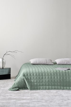 Jotex - Sengeteppe Grågrønn - JARA - Kjøp Enkeltseng hos Jotex