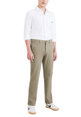 Dockers Crafted Khaki Pants, Slim Fit Byxor Herr Grön 31 32