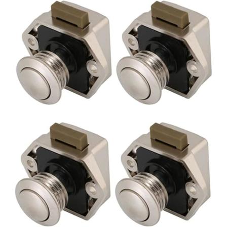 4 stk trykknapplås, minitrykknapp skuffeskapdørnøkkel