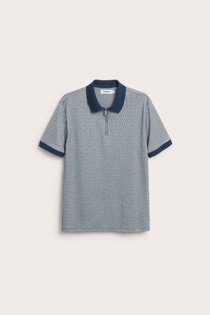 Kappahl | Kortärmad tröja med dragkedja Mörkblå XL | Mörkblå