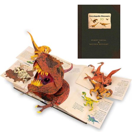 3D Encyclopedia Prehistorica Dinosaurer, Sjov Dinosaur Encyclopedia 3D Billed Pop Op Bog